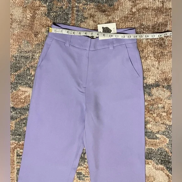 NWT LITA BY CIARA HIGH WAIST WIDE LEG TROUSERS SIZE 6 IN VIOLET TULIP - Picture 7 of 8